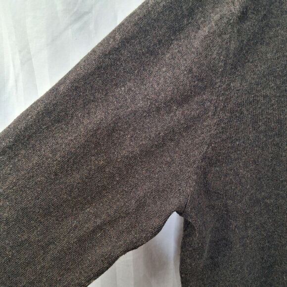 Lincs David Chu Men's Sweater Cotton Cashmere Elbow Patch Crew Neck Size L - Picture 7 of 16